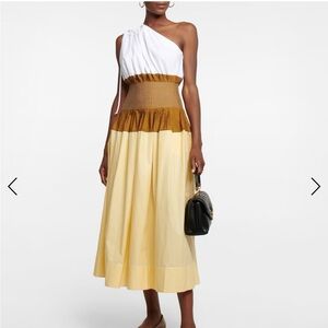 Tory Burch one-shoulder color block dress